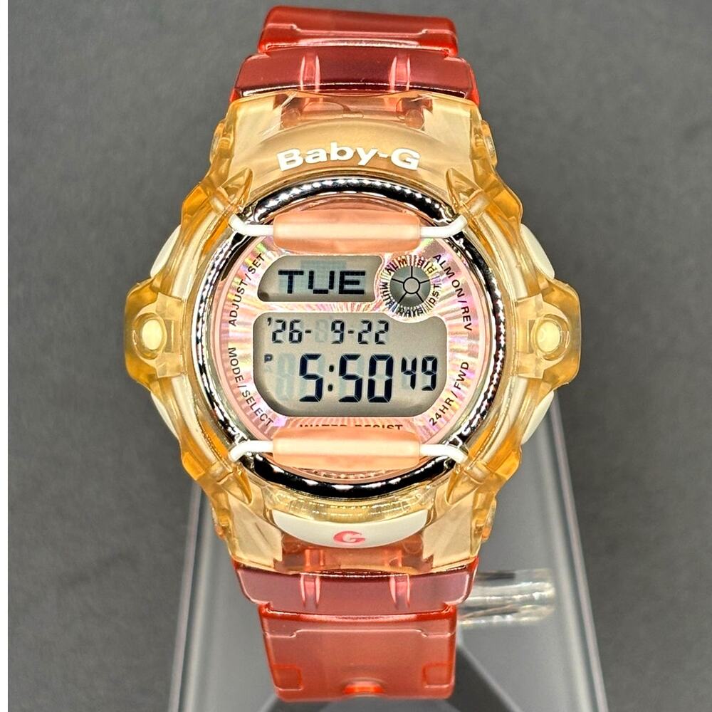 Casio Baby-G BG169R-4 Pink Clear Digital Shock Resistant 200M Women’s Watch NIB